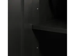 Carro de Cocina Carrito de Servir Multiusos Estantería con puerta y cajón Tablero de acero inoxidable 83 x 46 x 90 cm Negro FKW110-SCH SoBuy ES