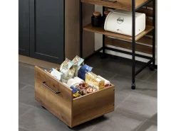 Carro de Cocina con 1 cajón móvil Carrito de Servir Multiusos con 1 Estante y 2 Cajones 60 x 45 x 90 cm FKW118-PF SoBuy ES