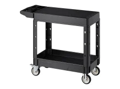 Carro de Servicio SucceBuy Carro Utilitario con Ruedas de Plástico Resistente de 2 Niveles con Ruedas Giratorias de 360° (2 con Frenos), 1015 x 450 x 850 mm