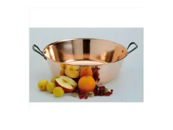 Cazuela de cobre liso para mermelada de 40 cm - 12L Nature et Saveurs