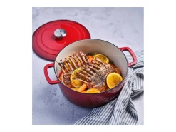 Cazuela de Hierro Esmaltado 28 cm 6,15 L COSY & TRENDY FONTESTIC Todos los Fuegos Inducción Rojo