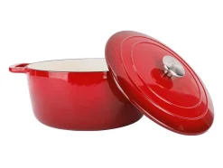 Cazuela de Hierro Esmaltado 28 cm 6,15 L COSY & TRENDY FONTESTIC Todos los Fuegos Inducción Rojo