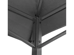 Cenador barbacoa estante lateral acero antracita 240x150x243 cm ES671323
