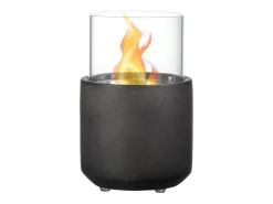 Chimenea de bioetanol Abeto Homcom sobremesa capacidad 0.4L gris 19xØ12 cm