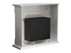 Chimenea de bioetanol biochimenea de suelo TRUMAN Efecto mármol blanco L121 x P38 x H108