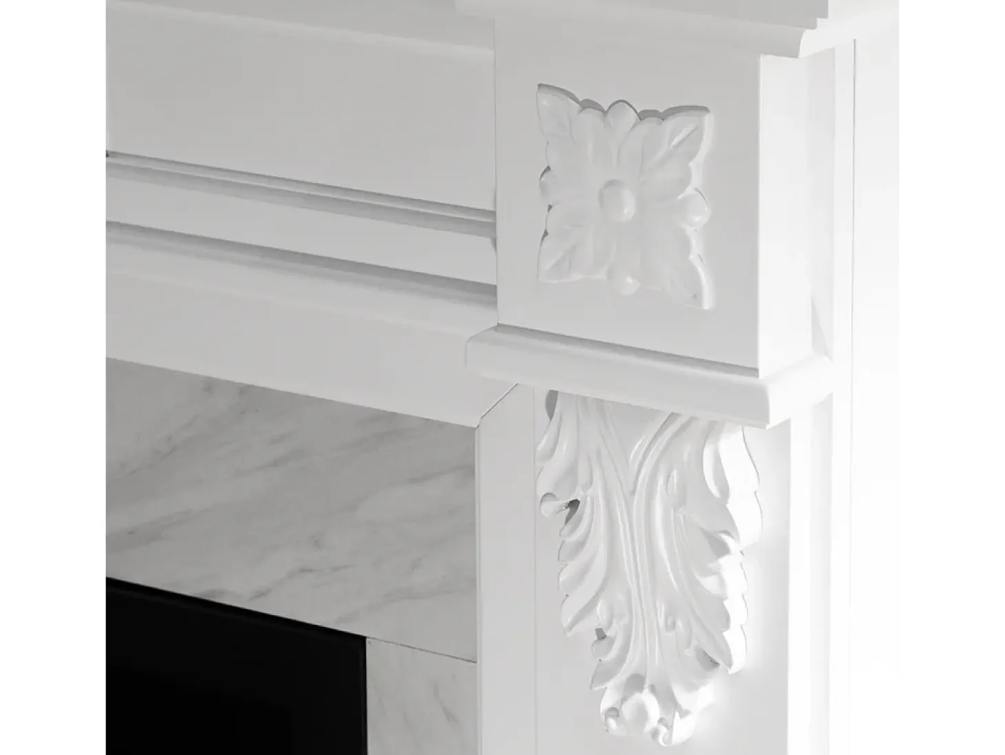 Chimenea de bioetanol biochimenea de suelo TRUMAN Efecto mármol blanco L121 x P38 x H108