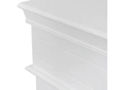 Chimenea de bioetanol biochimenea de suelo Cambridge en madera Blanco 110x37x102h