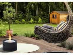 Chimenea de bioetanol brasero redonda de jardín para exterior interior RODI Negro d.47.5