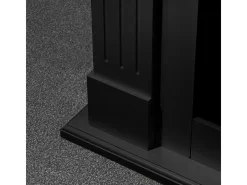 Chimenea de bioetanol Cambridge, biochimenea de suelo, madera negra, 110x37x102h