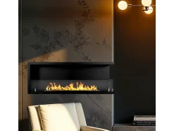 Chimenea de bioetanol de esquina empotrada biochimenea de esquina 120x45 SUTRI 120 DX