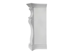 Chimenea de bioetanol de pie París en madera blanca, L123xP39xH100