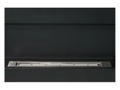 Chimenea de bioetanol de pared Siena Black (largo 90 x fondo 12 x alto 40 cm)