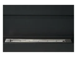 Chimenea de bioetanol de pared Siena Black (largo 90 x fondo 12 x alto 40 cm)