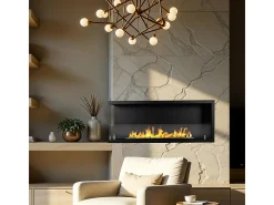 Chimenea de bioetanol de esquina empotrada, biochimenea de esquina 120x45 SUTRI 120 SX