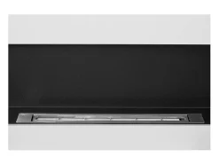 Chimenea de bioetanol de pared blanca Siena, L 90 x P 12 x H 40