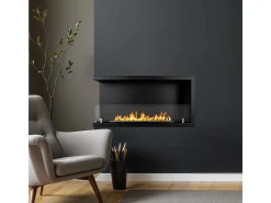 Chimenea de bioetanol de esquina empotrada biochimenea de esquina 90x45 SUTRI 90 SX