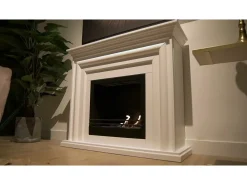 Chimenea de bioetanol de esquina blanca FORD, biochimenea independiente, L110 x P63 x H102