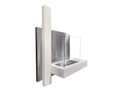Chimenea de bioetanol de pared VIENNA Blanco L65 x H75 x D23