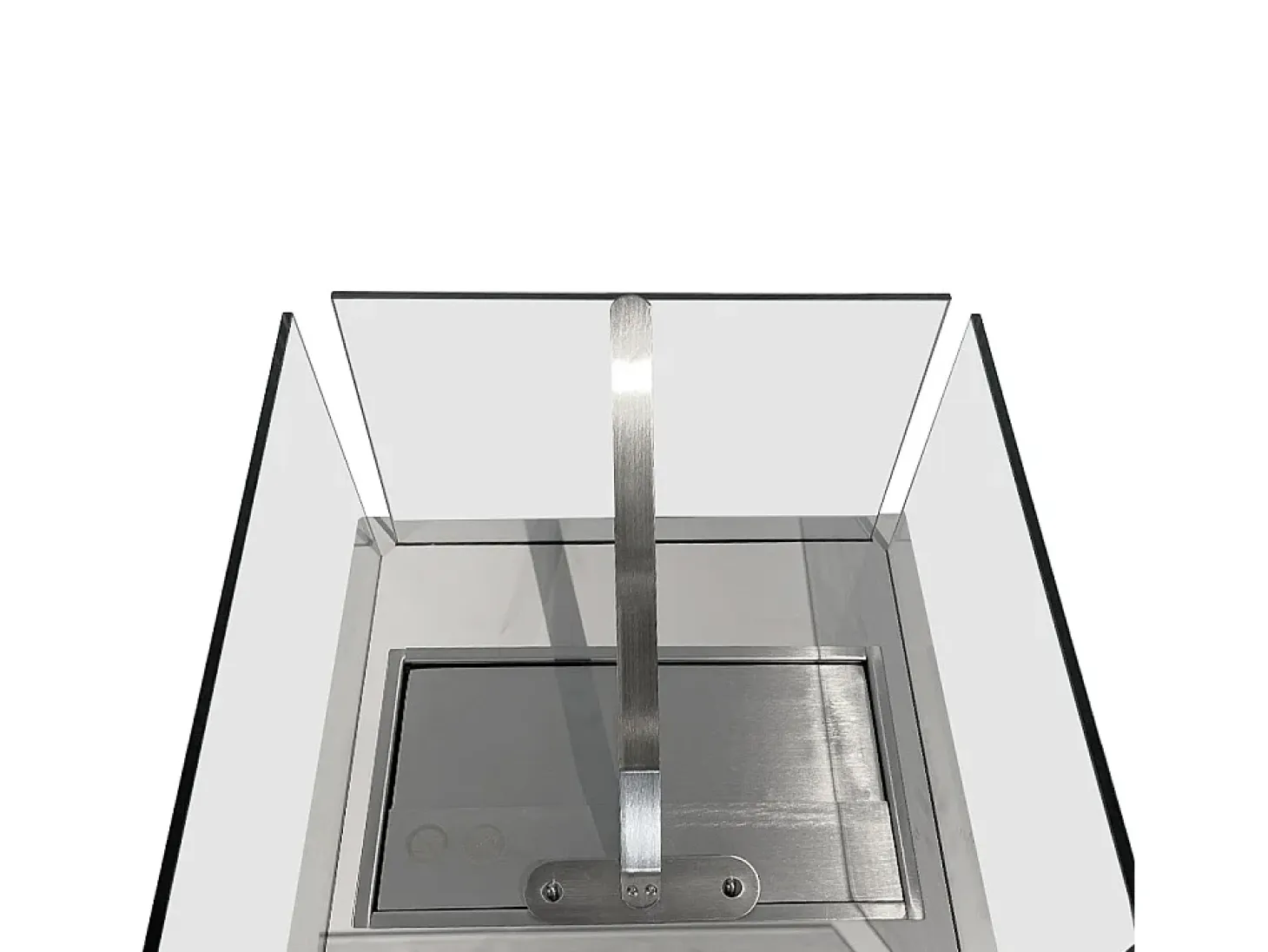 Chimenea de bioetanol de suelo para uso interior y exterior Ischia Blanco 40x40x115