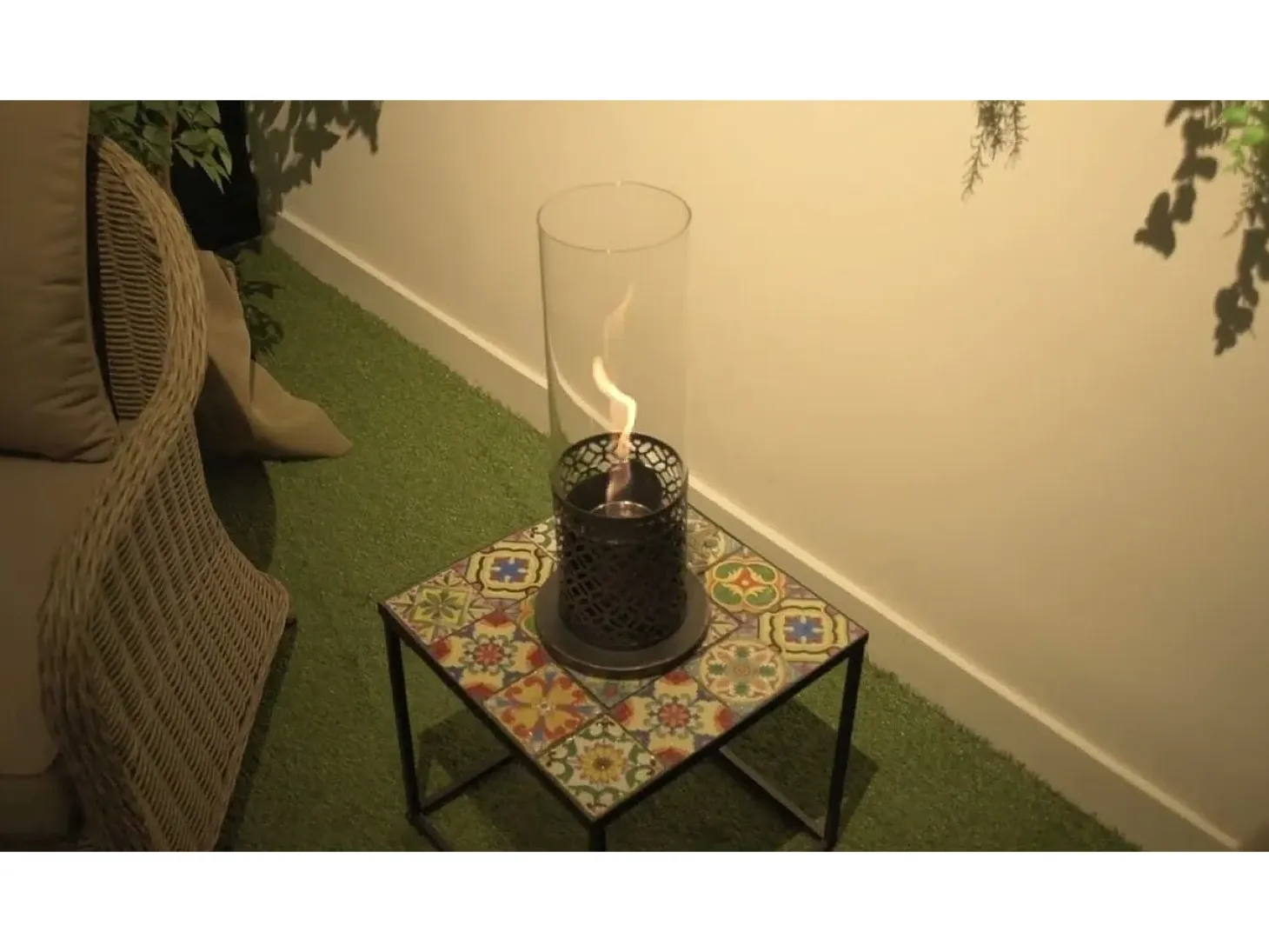 Chimenea de bioetanol de sobremesa TOLOSA Black Gold D20 x H49,5 interior exterior