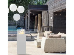 Chimenea de bioetanol de suelo para interior y exterior Ischia White 40x40x115