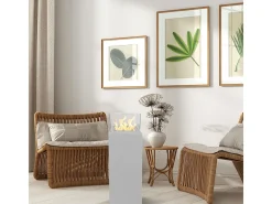 Chimenea de bioetanol de suelo para interior y exterior Ischia White 40x40x115
