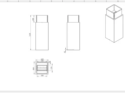 Chimenea de bioetanol de suelo para interior y exterior Ischia White 40x40x115