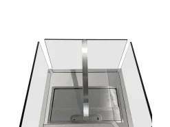 Chimenea de bioetanol de suelo para interior y exterior Ischia White 40x40x115