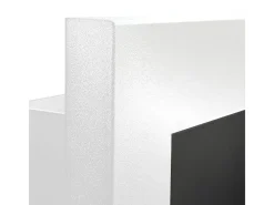Chimenea de bioetanol de pared o empotrada Livorno White, L 90 x P 12 x H 40 con cristal