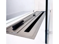 Chimenea de bioetanol de pie para interior/exterior CARAVAGGIO blanca (L100xP40xH40 cm)