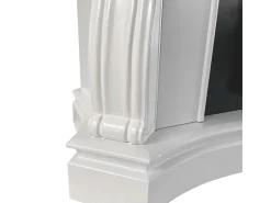 Chimenea de bioetanol de suelo de madera París Blanco L123xP39xH100