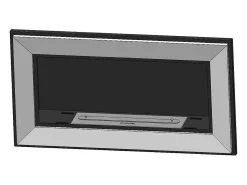 Chimenea de bioetanol empotrada Frame 900 SimpleFire blanca con cristal