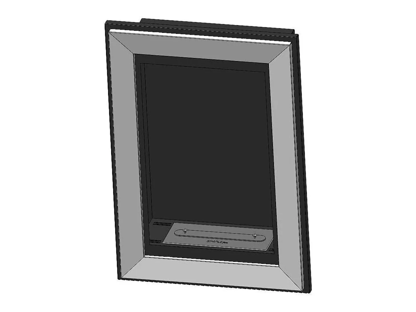 Chimenea de bioetanol empotrada Frame 550 SimpleFire con cristal - Negro mate