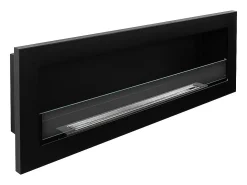 Chimenea de bioetanol empotrada en la pared biochimenea 120x40 LIVORNO 120 Negro