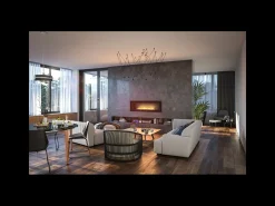 Chimenea de bioetanol empotrada Frame 1500 SimpleFire con cristal negro