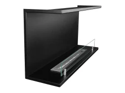 Chimenea de bioetanol empotrada TREVI 90, 3 lados, 3 lados abiertos, 90x45 cm