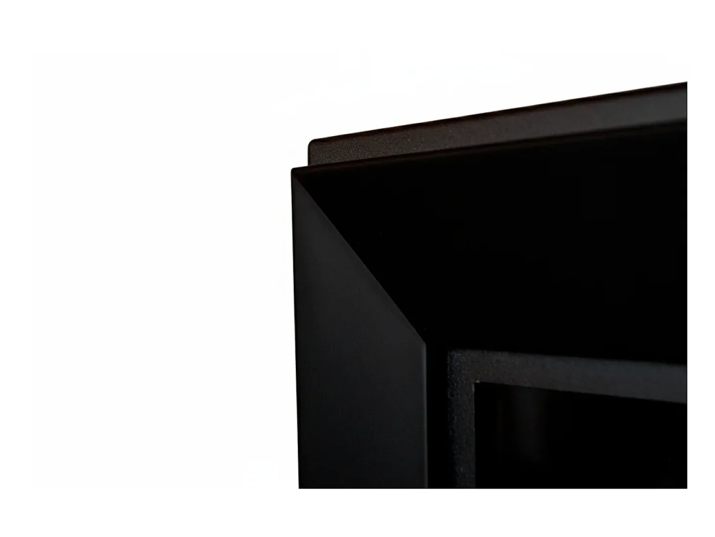 Chimenea de bioetanol empotrada Frame 900 SimpleFire con cristal - Negro mate