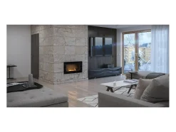 Chimenea de bioetanol empotrada Frame 900 SimpleFire con cristal - Negro mate