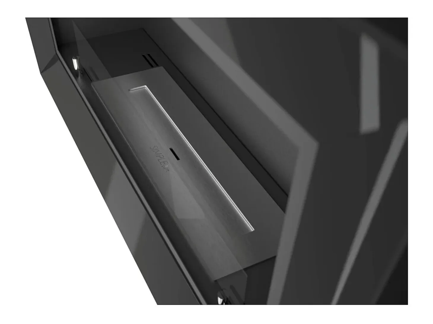 Chimenea de bioetanol empotrada Frame 900 SimpleFire con cristal - Negro mate