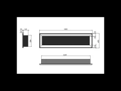 Chimenea de bioetanol empotrada Frame 1800 SimpleFire con cristal blanco