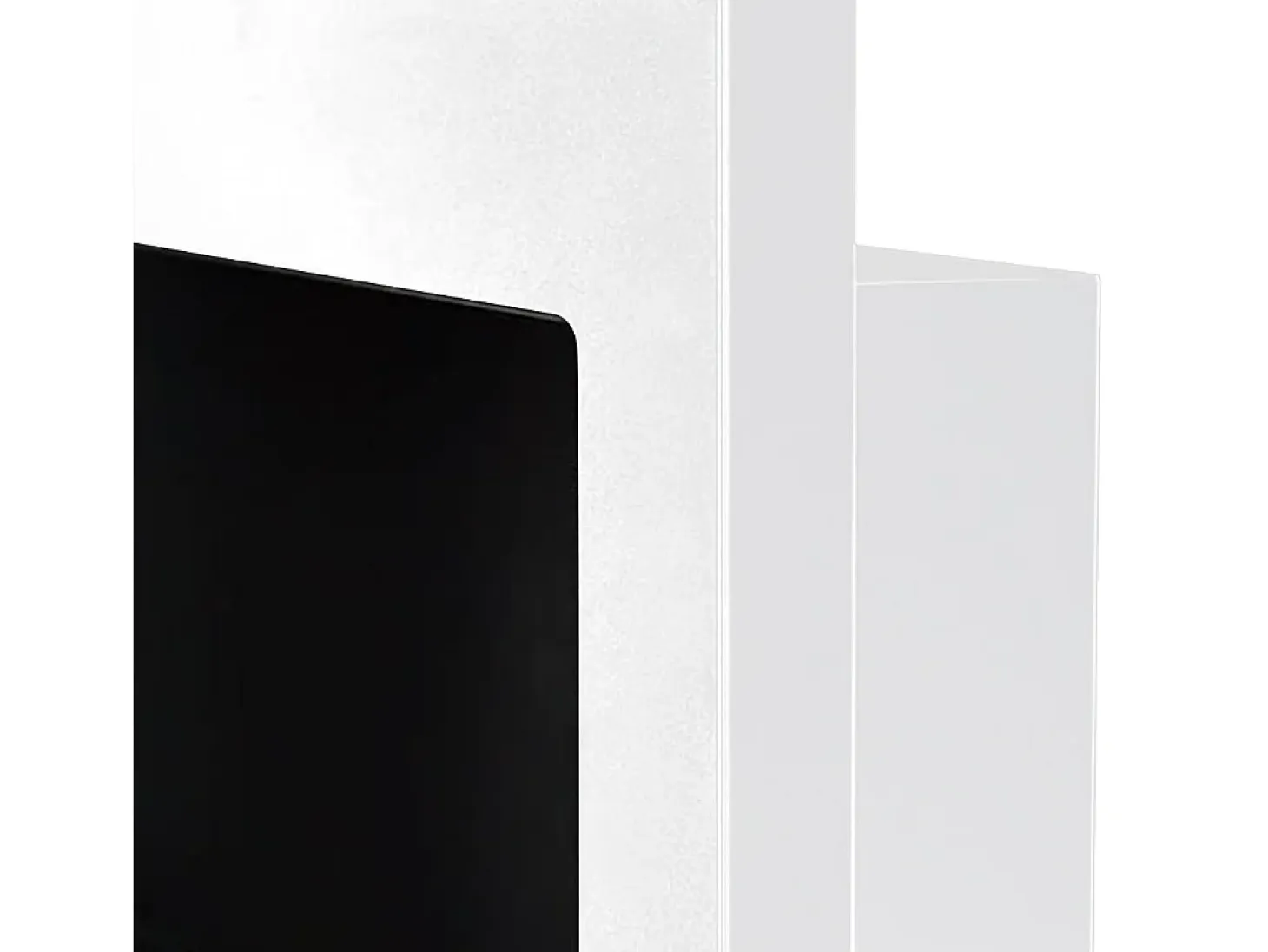 Chimenea de bioetanol Lucca White para pared o empotrada, L 90 x P 12 x H 40