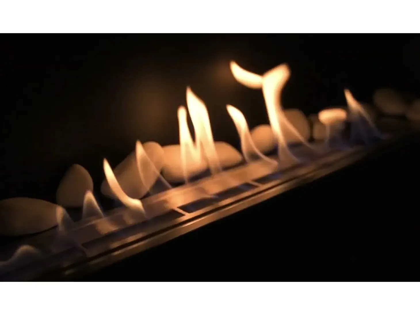Chimenea de bioetanol Lucca Black de pared o empotrada L 90 x P 12 x H 40