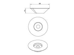 Chimenea de bioetanol para jardín exterior redonda negra SANTORINI D.60