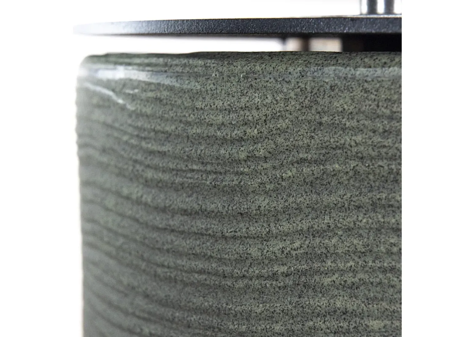 Chimenea de bioetanol RAFFAELLO Sage Green, brasero de jardín, de pie, para uso interior y exterior, d.35 x h.55