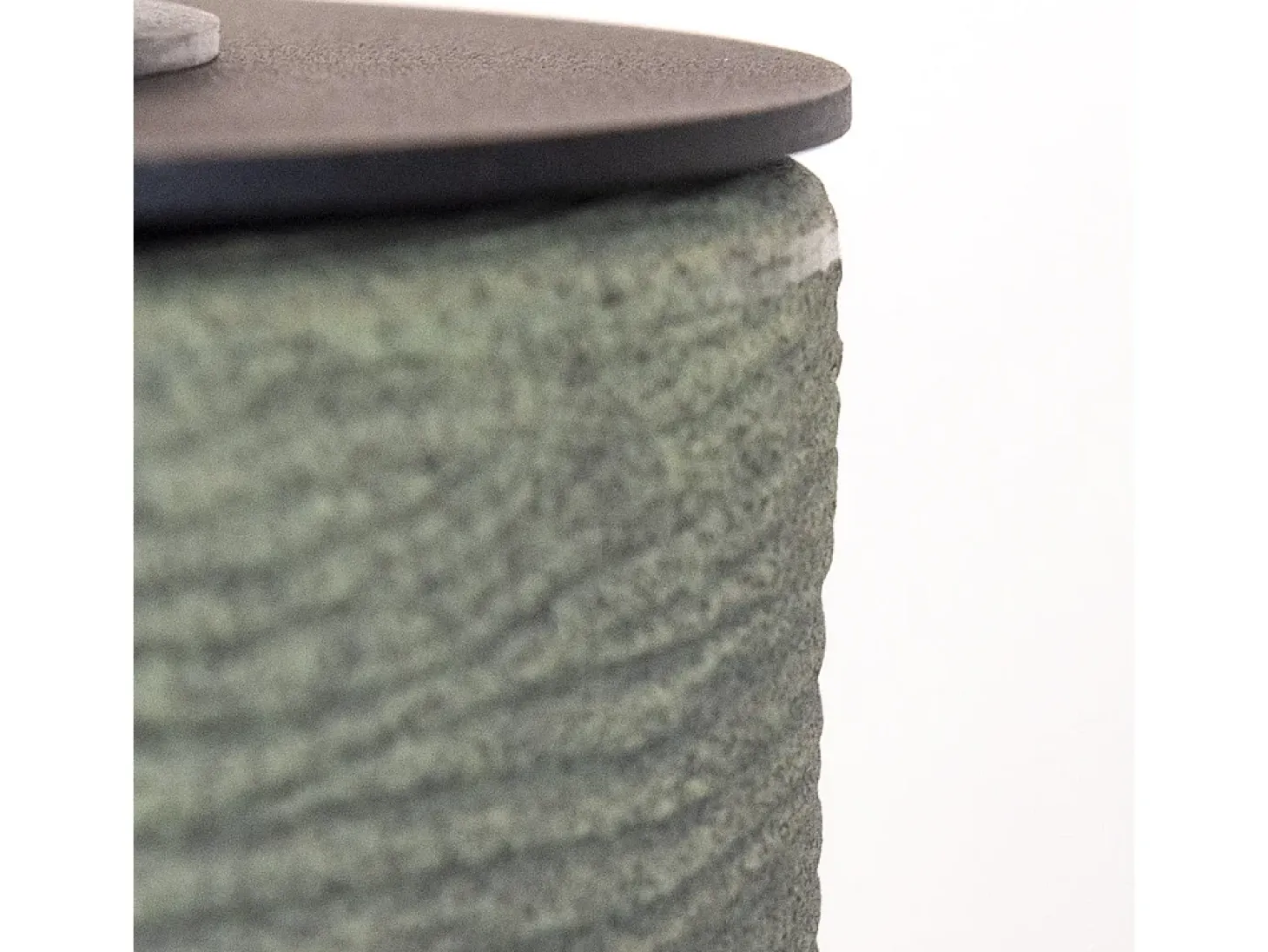 Chimenea de bioetanol RAFFAELLO Sage Green, brasero de jardín, de pie, para uso interior y exterior, d.35 x h.55