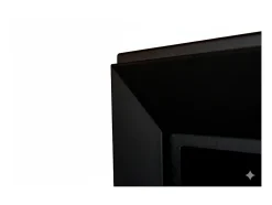 Chimenea de bioetanol Sololed Frame 1800, de pared, con cristal incluido, 3 quemadores de 1 litro - Negro mate