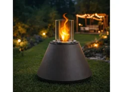 Chimenea de bioetanol STROMBOLI Tortora, brasero de pie para interior y exterior, d.60 x h.56