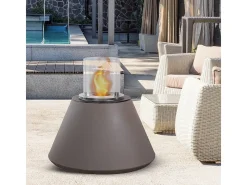 Chimenea de bioetanol STROMBOLI Tortora, brasero de pie para interior y exterior, d.60 x h.56