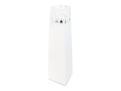 Chimenea de jardín de bioetanol para exterior Vulcano White 40x40x145