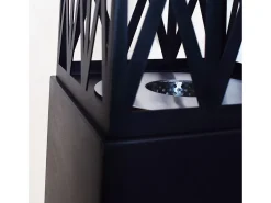 Chimenea de jardín de bioetanol para exterior Vulcano Nero 40x40x145 mm